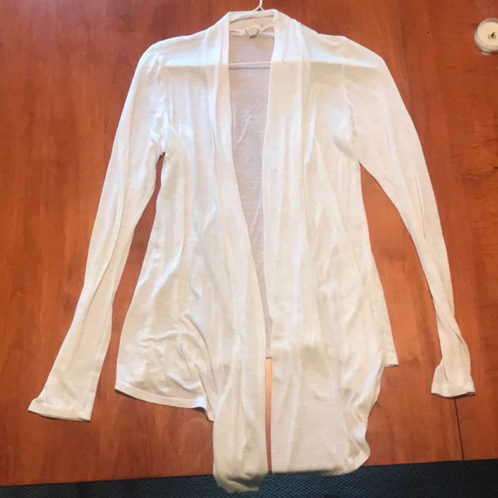 White cardigan